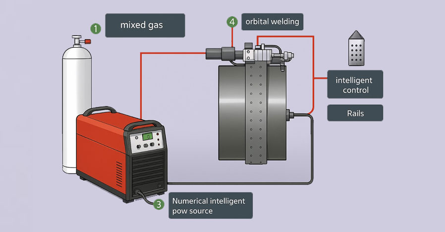 rail type orbital welding